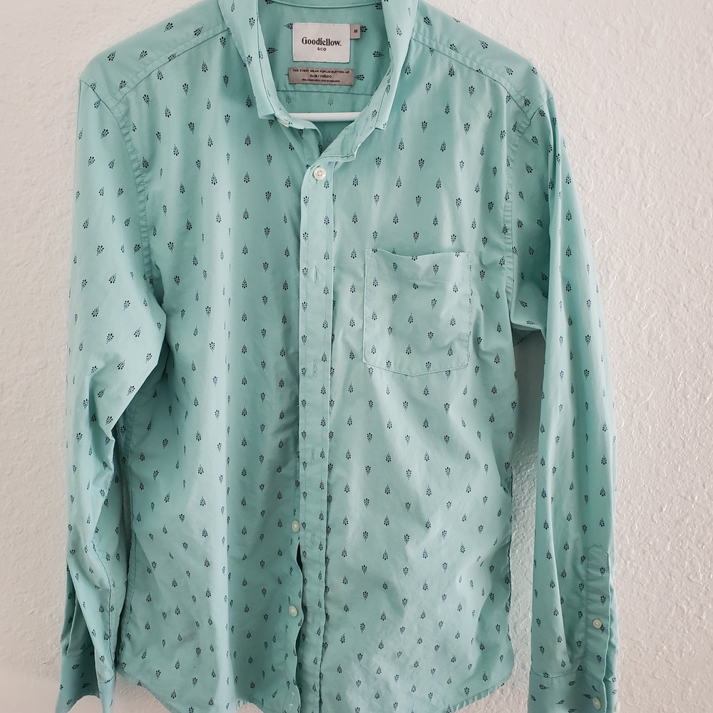 Goodfellow & Co Men's Light Teal Button Down Shirt